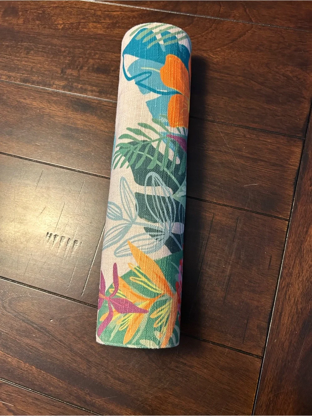 Tropical Floral Table Runner - Beige with Multicolor Accents